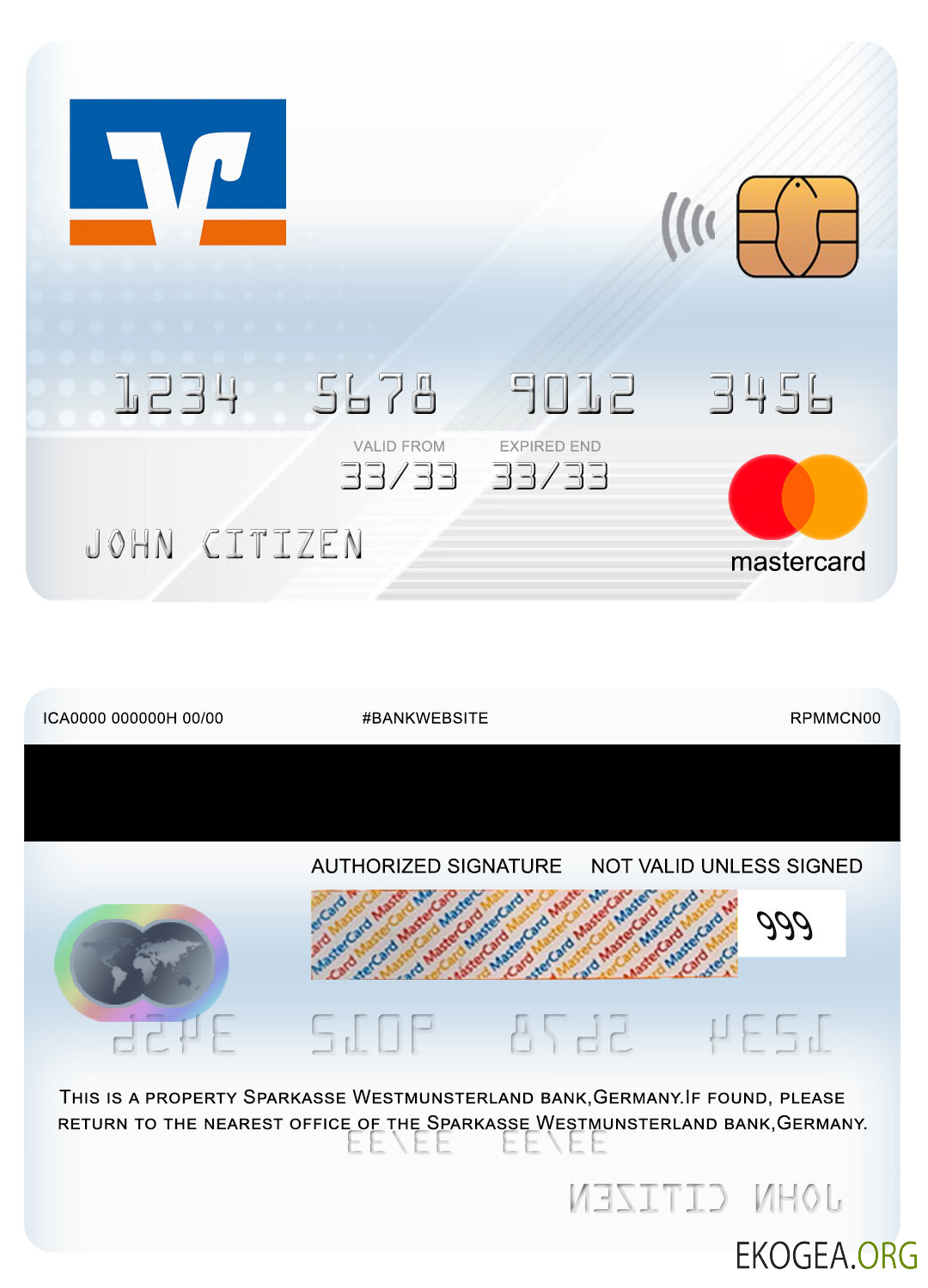 Allemagne Volksbank mastercard